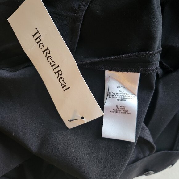 Sz6 Tibi Black Tropical Wool Blend Yasmeen Trousers - EUC - Picture 7 of 11